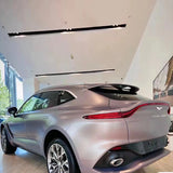 satin dbx purple car wrap on a car