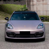 satin dbx purple car wrap installed on a vehicle