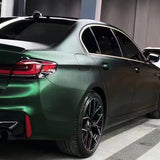 car with satin venom green car vinyl