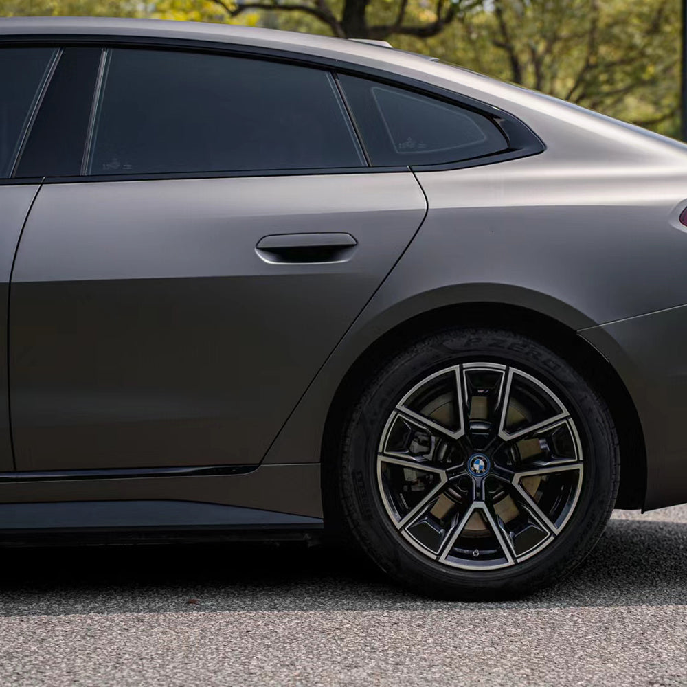 ultimate matte meteorite gray car wrap side profile