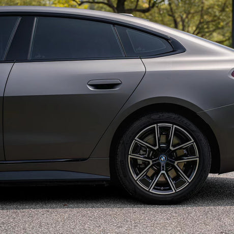 ultimate matte meteorite gray car wrap side profile