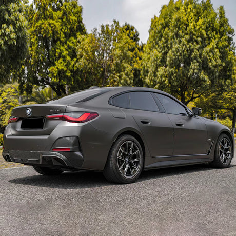 ultimate matte meteorite gray car wrap on a vehicle