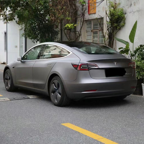 ultra matte dark grey car wrap