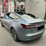 car wrapped in ultra matte blue gray car wrap